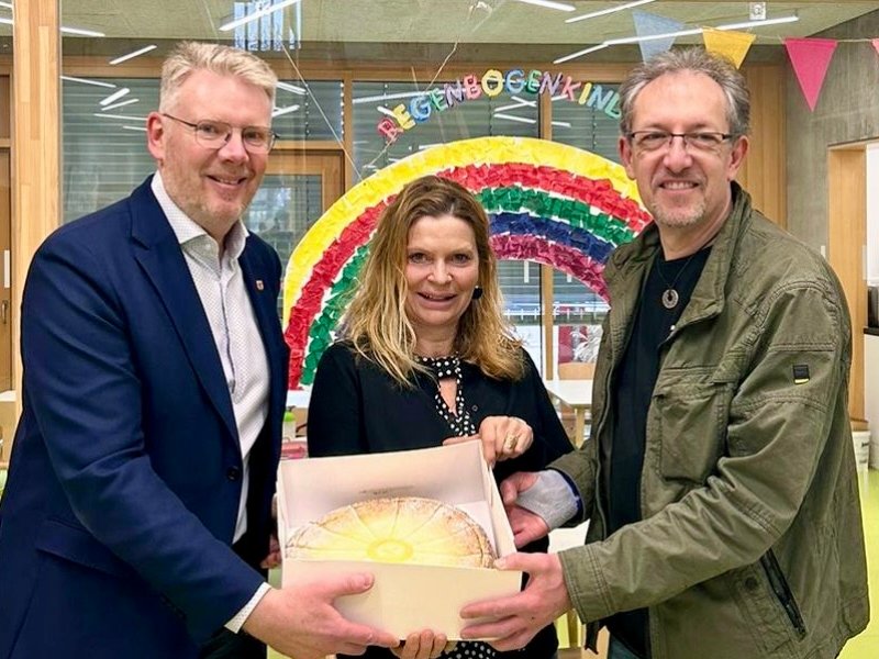 BM Riesterer, Leiterin Anja Prince und KiBiDs-GF Klaus Reinholz