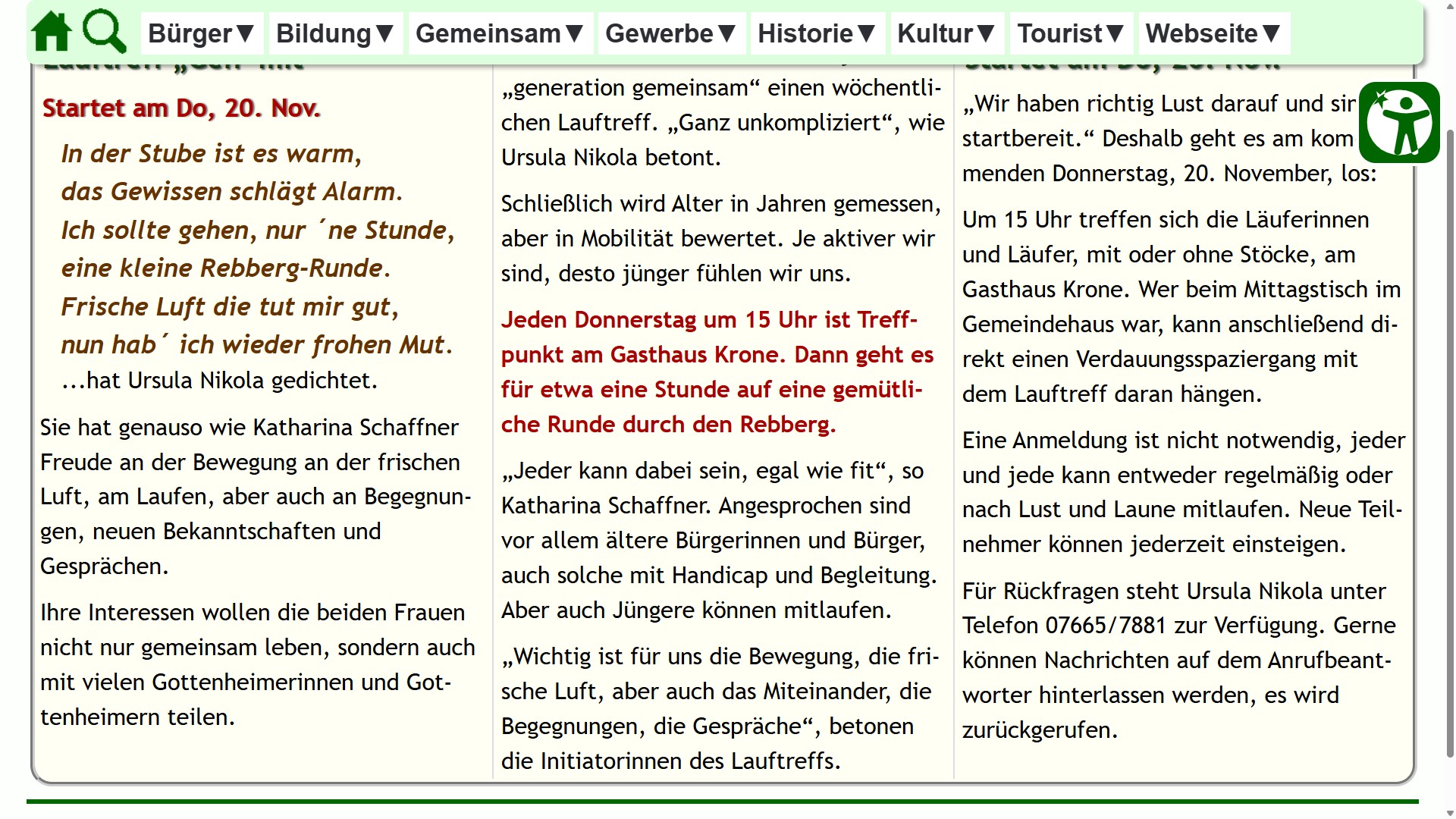 Weiter zu Lauftreff