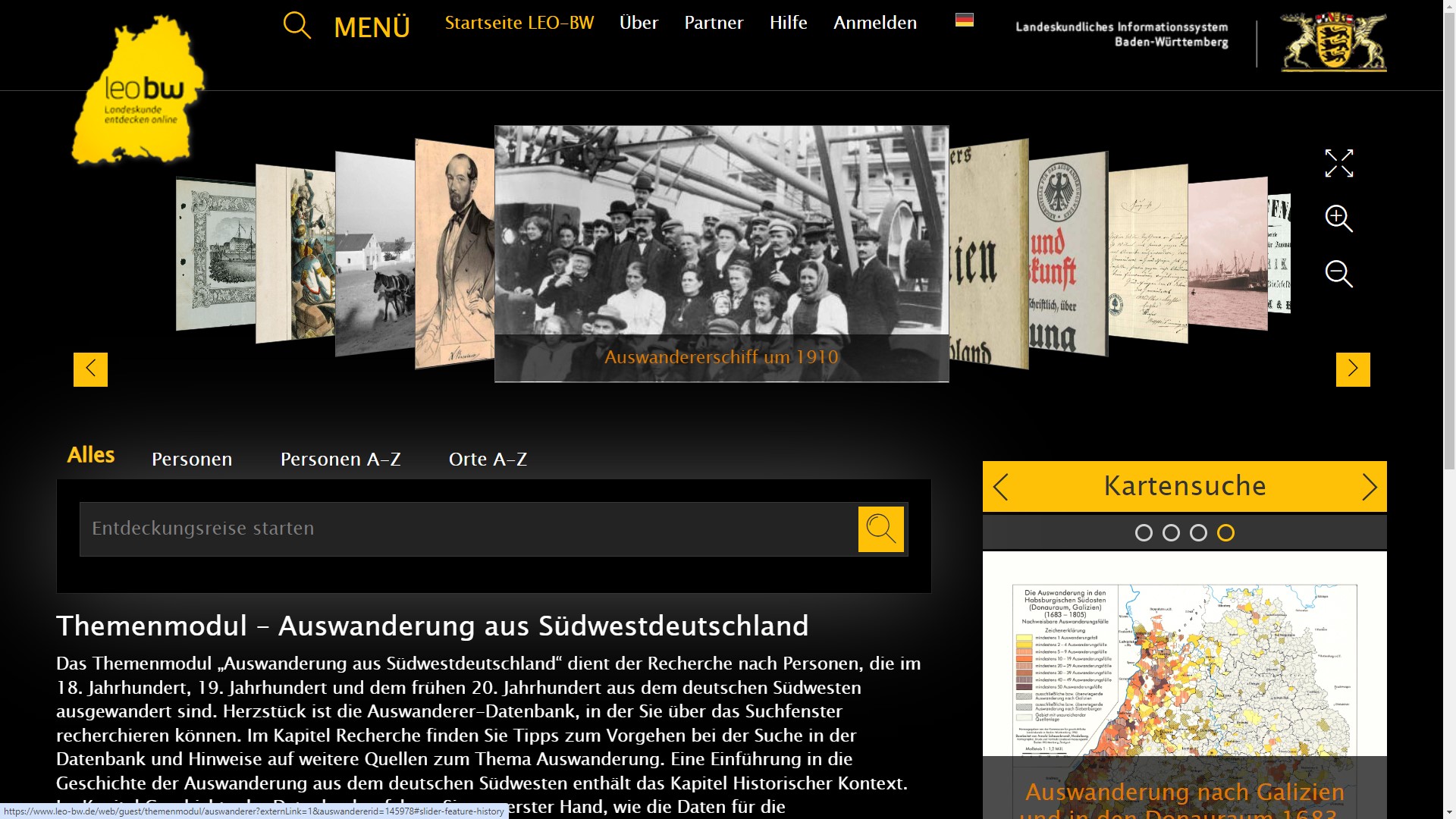 Weiter zu Auswanderung