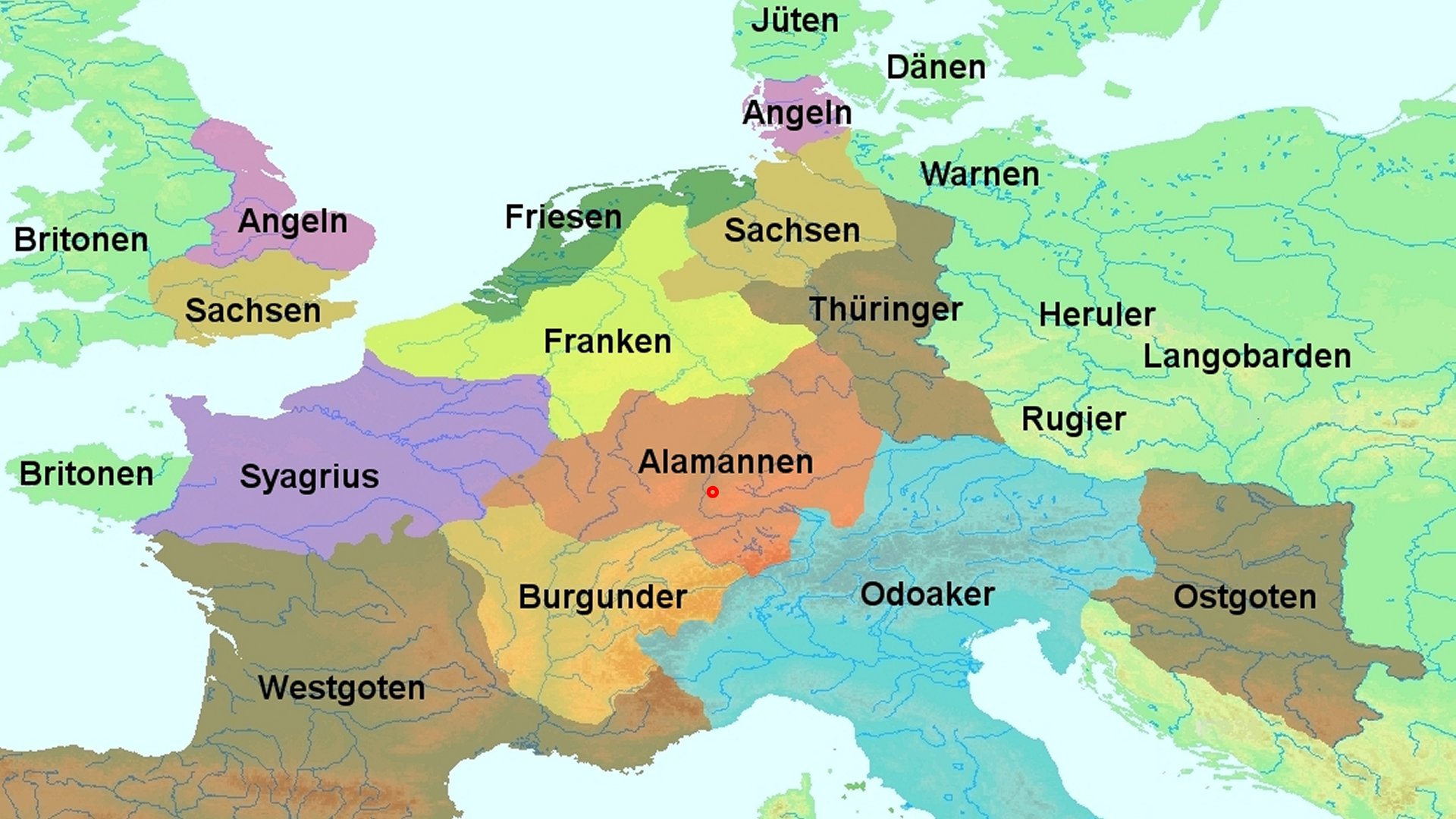 Um 500 n.Chr.: Gebiet der Alamannen ©Wikipedia