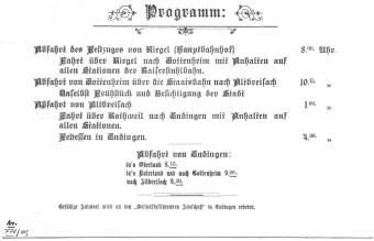 1895 Eröffnung der Kaiserstuhlbahn Programm