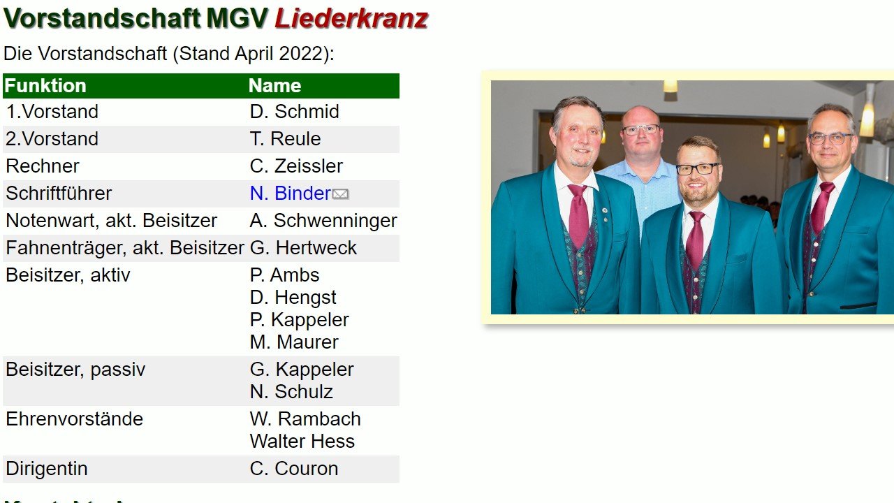 Weiter zu Vorstand